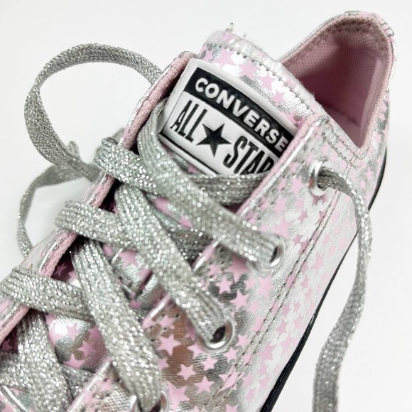 Converse All Stars Pink Metallic Stars Size 2 - Picture 6 of 11